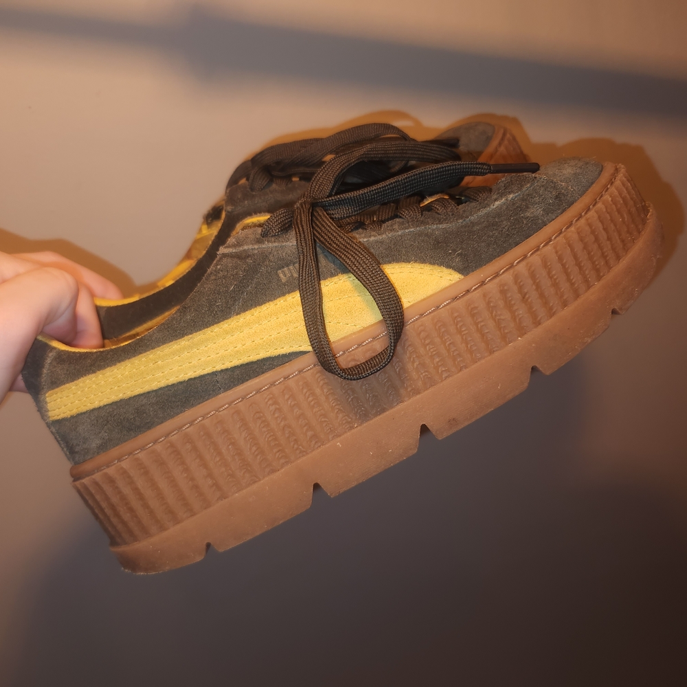 Fenty Puma Green And Yellow Platforms